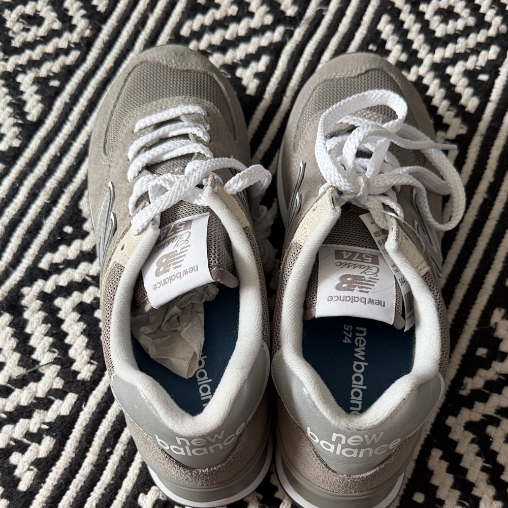 New Balance grey and white casual sneakers